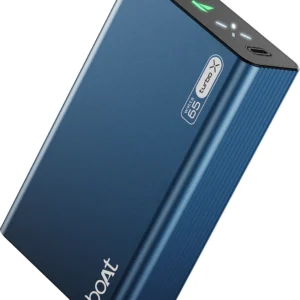 boAt 20000 mAh 65 W Compact Pocket Size Power Bank (Navy Blue, Lithium Polymer, Fast Charging, Quick Charge 3.0 for Laptop, Mobile, Tablet)