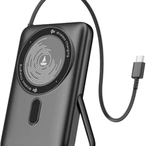 boAt 10000 mAh 22.5 W Wired & Wireless With MagSafe Pocket Size Power Bank (Black, Lithium-ion, for Mobile)